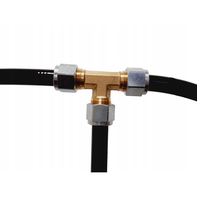 Tee for Faro thermoplastic barrel hose