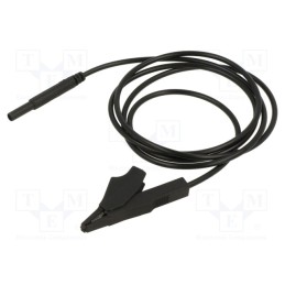 1 pcs x STu00c4UBLI - 65.9185-10021 - Test lead, 10A, banana plug 2mm,aligator clip, insulated, Len: 1m