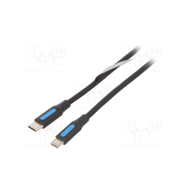 1 pcs x VENTION - COVBH - Cable, USB 2.0, USB B mini plug,USB C plug, nickel plated, 2m