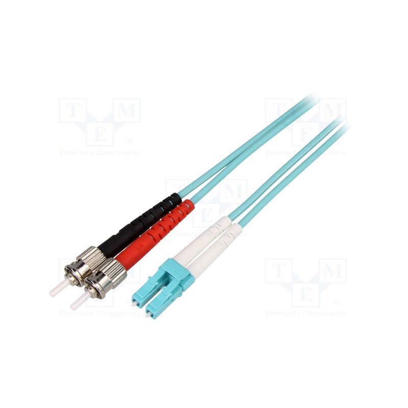 1 pcs x LOGILINK - FP3LT05 - Fiber patch cord, OM3, LC/UPC,ST/UPC, 5m, Optical fiber: 50/125um