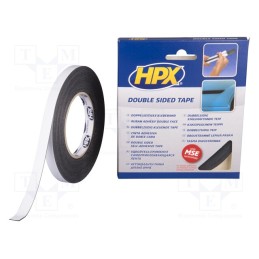 1 rol x HPX - ZC04 - Tape: fixing, W: 12mm, L: 10m, Thk: 1050um, double-sided, acrylic