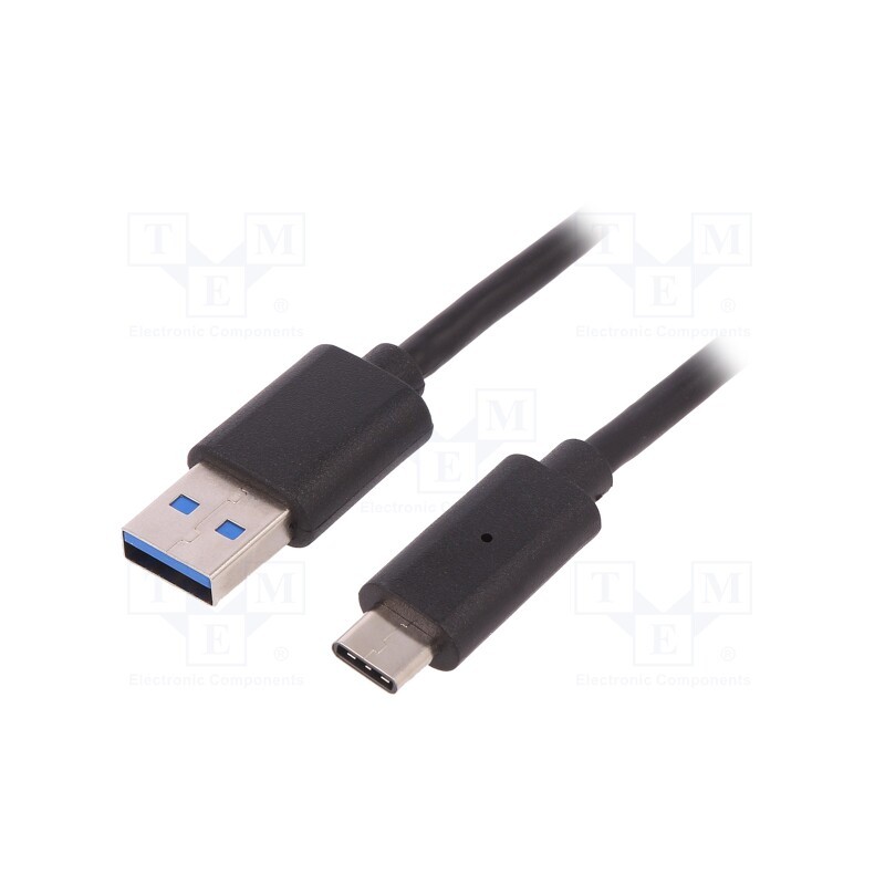 1 pcs x QOLTEC - 50491 - Cable, USB 3.0, USB A plug,USB C plug, 1.2m