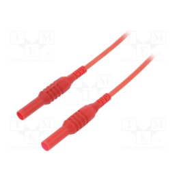 1 pcs x CLIFF - CIH30240R - Test lead, 1kVDC, 10A, banana plug 4mm,both sides, Len: 1.5m, red
