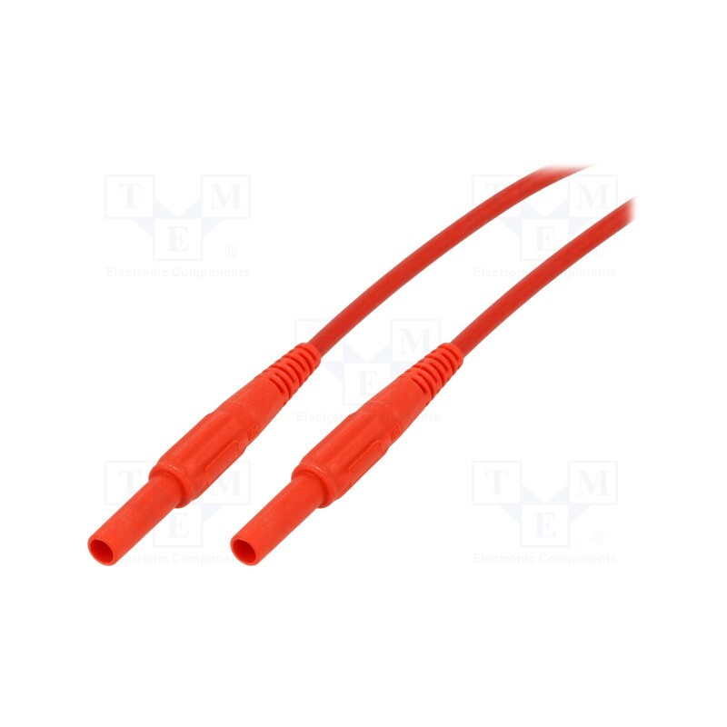 1 pcs x STu00c4UBLI - 66.9012-20022 - Test lead, 19A, banana socket 4mm,banana plug 4mm, insulated