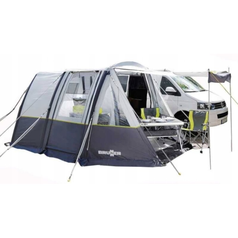 Inflatable tent for a Brunner camper