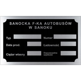 Nameplate for the Sanok trailer