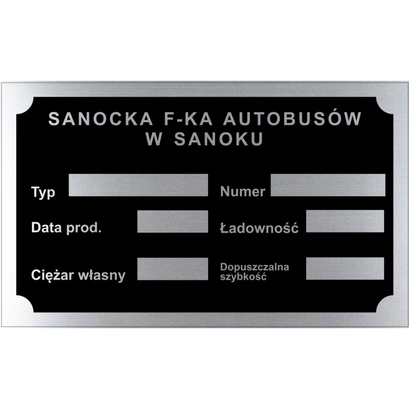 Nameplate for the Sanok trailer