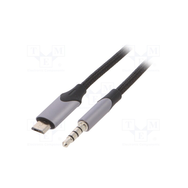 1 pcs x VENTION - BDGBF - Cable, Jack 3.5mm plug,USB B micro plug, nickel plated, 1m