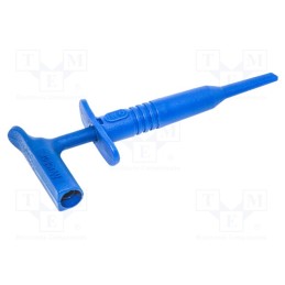 1 pcs x MUELLER ELECTRIC - BU-20431-6 - Clip-on probe, hook type, 15A, 1kVDC, blue, Plating: nickel plated