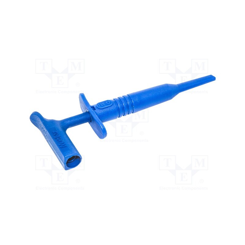 1 pcs x MUELLER ELECTRIC - BU-20431-6 - Clip-on probe, hook type, 15A, 1kVDC, blue, Plating: nickel plated