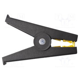 1 pcs x MUELLER ELECTRIC - BU-108K-0 - Kelvin crocodile clip, 50A, Grip capac: max.32mm, black