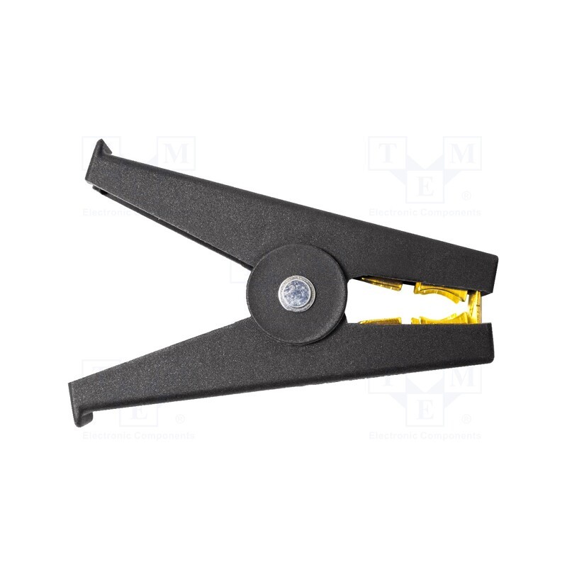 1 pcs x MUELLER ELECTRIC - BU-108K-0 - Kelvin crocodile clip, 50A, Grip capac: max.32mm, black