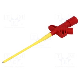 1 pcs x HIRSCHMANN T&M - KLEPS 2600 RT - Clip-on probe, pincers type, 6A, red, Grip capac: max.3.5mm, 4mm