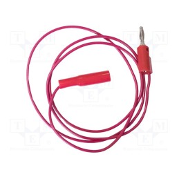 1 pcs x MUELLER ELECTRIC - BU-2031-A-36-2 - Test lead, 5A, banana plug 4mm,aligator clip, Urated: 600V, red