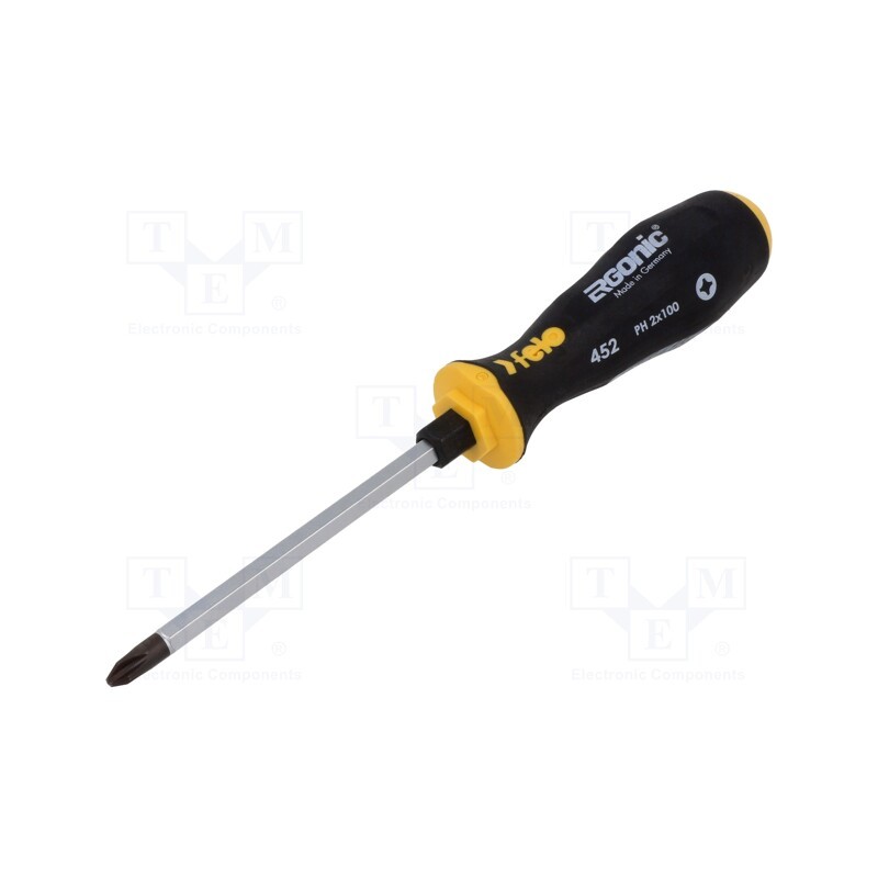 1 pcs x FELO - 452 203 40 - Screwdriver, Phillips, for impact, PH2, ERGONIC®, 100mm