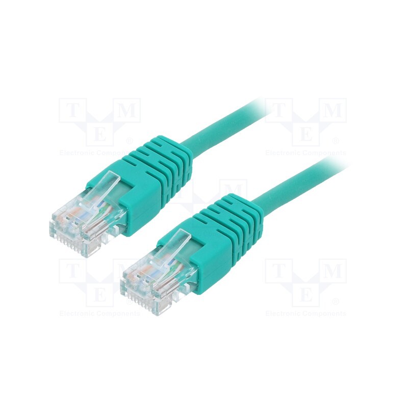 1 pcs x GEMBIRD - PP12-5M/G - Patch cord, U/UTP, 5e, stranded, CCA, PVC, green, 5m, 26AWG