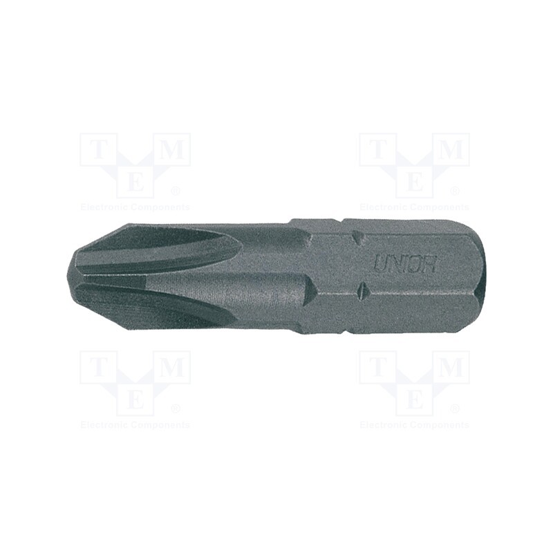 1 pcg x UNIOR - 602423 - Screwdriver bit, Phillips, PH2, Overall len: 32mm, 3pcs.