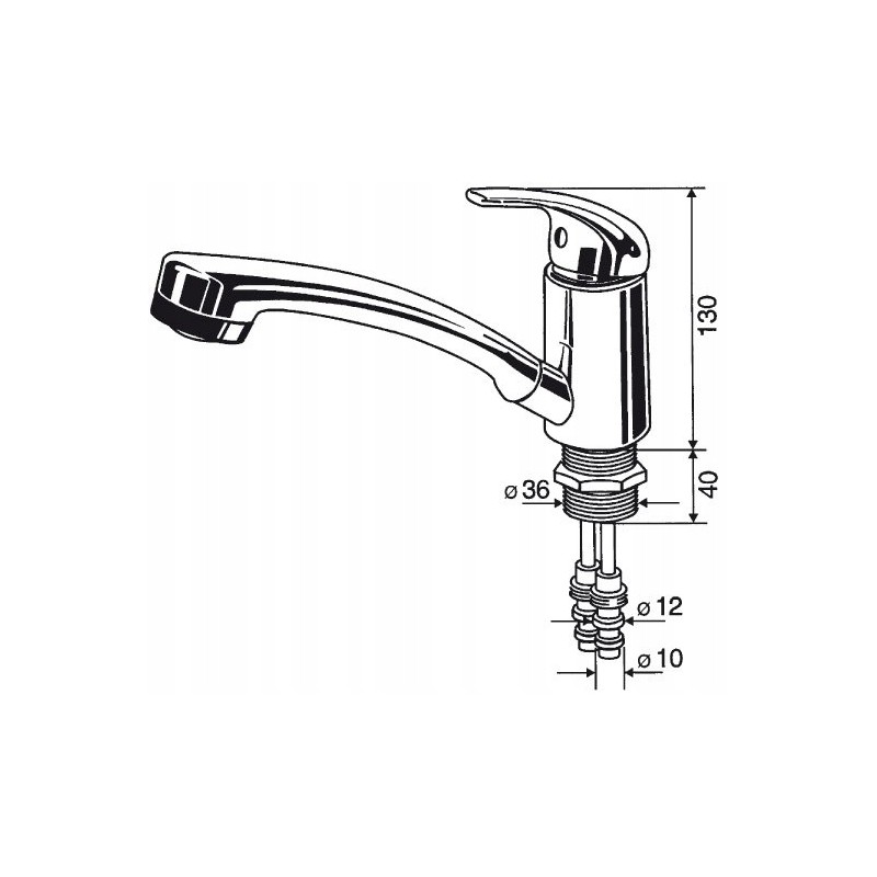 Faucet with shower for a Carino Reich camper trailer