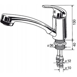Carino duet reich shower faucet