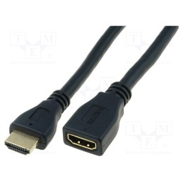 1 pcs x DIGITUS - AK-330201-050-S - Cable, HDMI 1.4, HDMI socket,HDMI plug, 5m, black