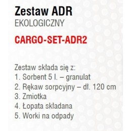 Ecological adr set cargoparts cargo set adr2