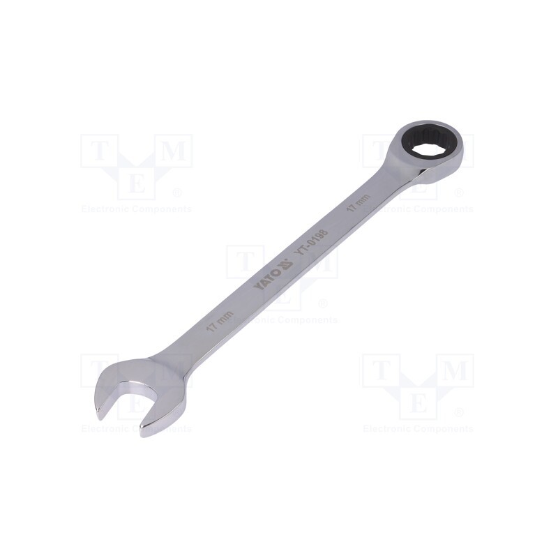 1 pcs x YATO - YT-0198 - Wrench, combination spanner,with ratchet, 17mm
