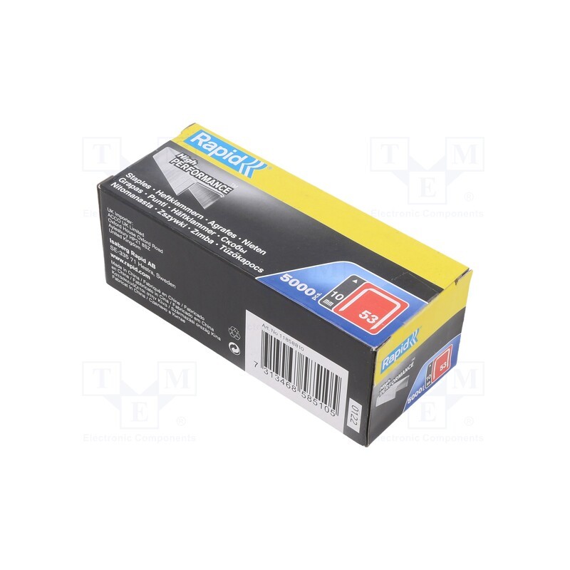 1 pcg x RAPID - 11858810 - Staples, 10mm, 5000pcs, TYP 53, RAP-E100