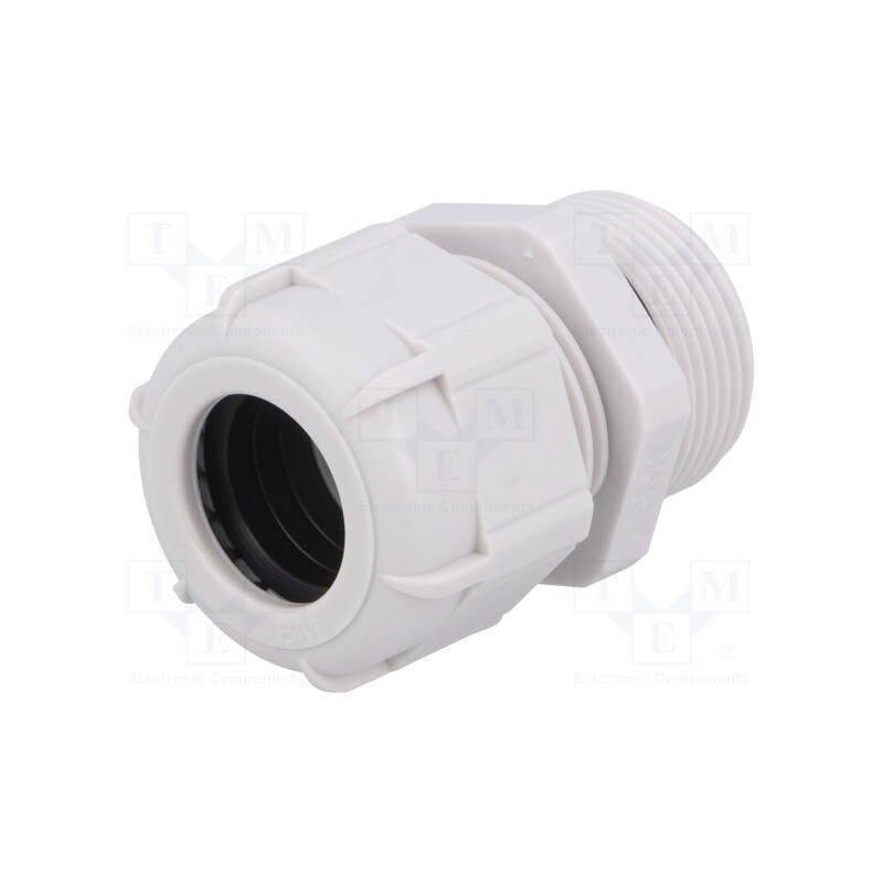 1 pcs x BM GROUP - BM4021L - Cable gland, with long thread, PG21, IP68, polyamide, grey