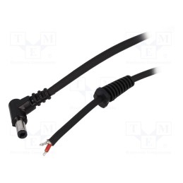 1 pcs x BQ CABLE - DC.CAB.2611.0150 - Cable, 2x1mm2, wires,DC 5,5/2,5 plug, angled, black, 1.5m