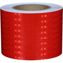 Red reflective tape, honeycomb foil, 10 cm