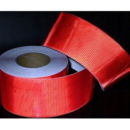Red reflective tape, honeycomb foil, 10 cm