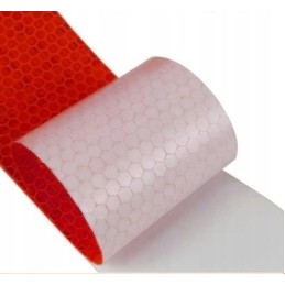 Red reflective tape, honeycomb foil, 10 cm