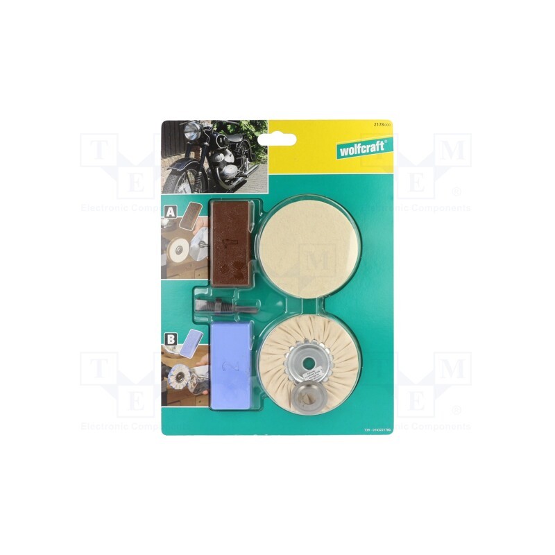1 set x WOLFCRAFT - 2178000 - Cleaning cloth: polishing set, HOBBY
