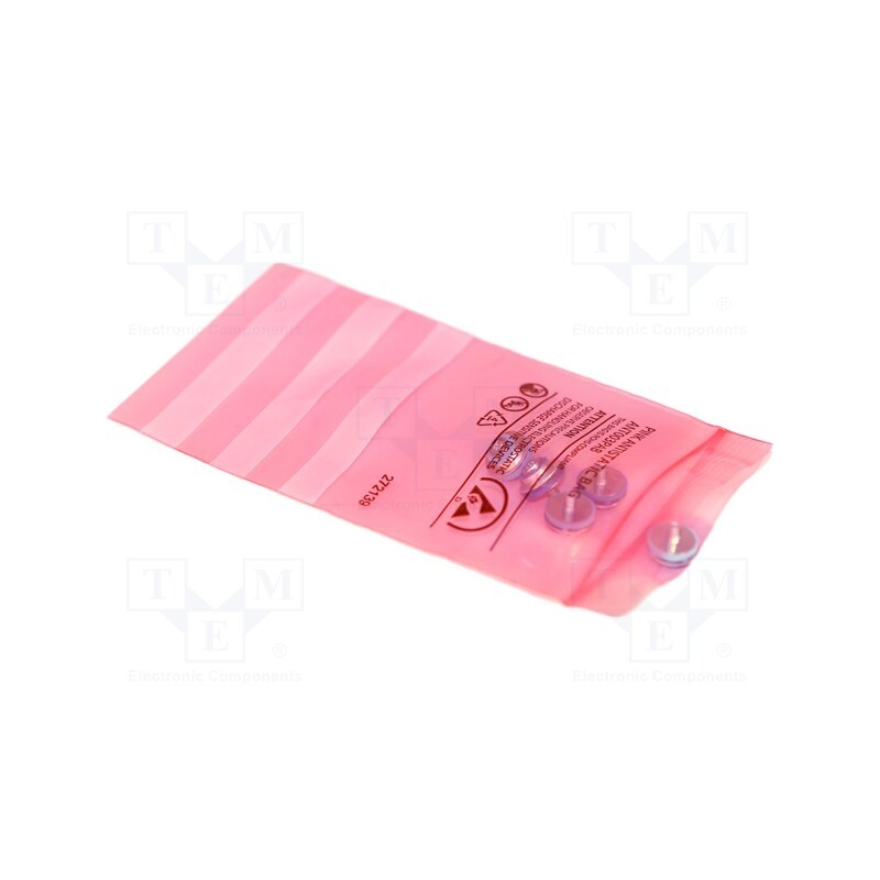 1 set x ANTISTAT - 003-0001 - Protection bag, ESD, L: 127mm, W: 76mm, Thk: 75um, 100pcs, pink