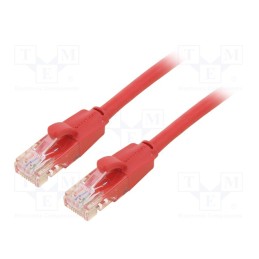 1 pcs x VENTION - IBERF - Patch cord, U/UTP, 6, CCA, PVC, red, 1m, RJ45 plug,both sides