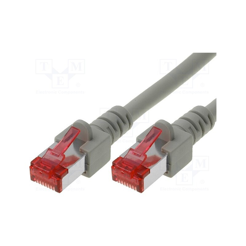 1 pcs x HELUKABEL - 82857 - Patch cord, S/FTP, 6, stranded, Cu, LSZH, grey, 0.5m, 27AWG