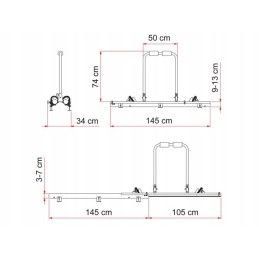 Fiamma Probike rack rail for camper garage