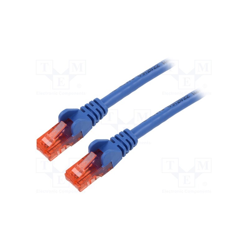 1 pcs x Goobay - 68447 - Patch cord, U/UTP, 6, stranded, CCA, PVC, blue, 15m, 24AWG