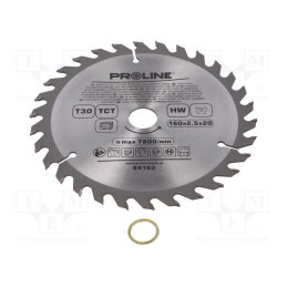 1 pcs x PROLINE - 84163 - Circular saw, Ø: 160mm, Øhole: 20mm, Teeth: 30, cemented carbide