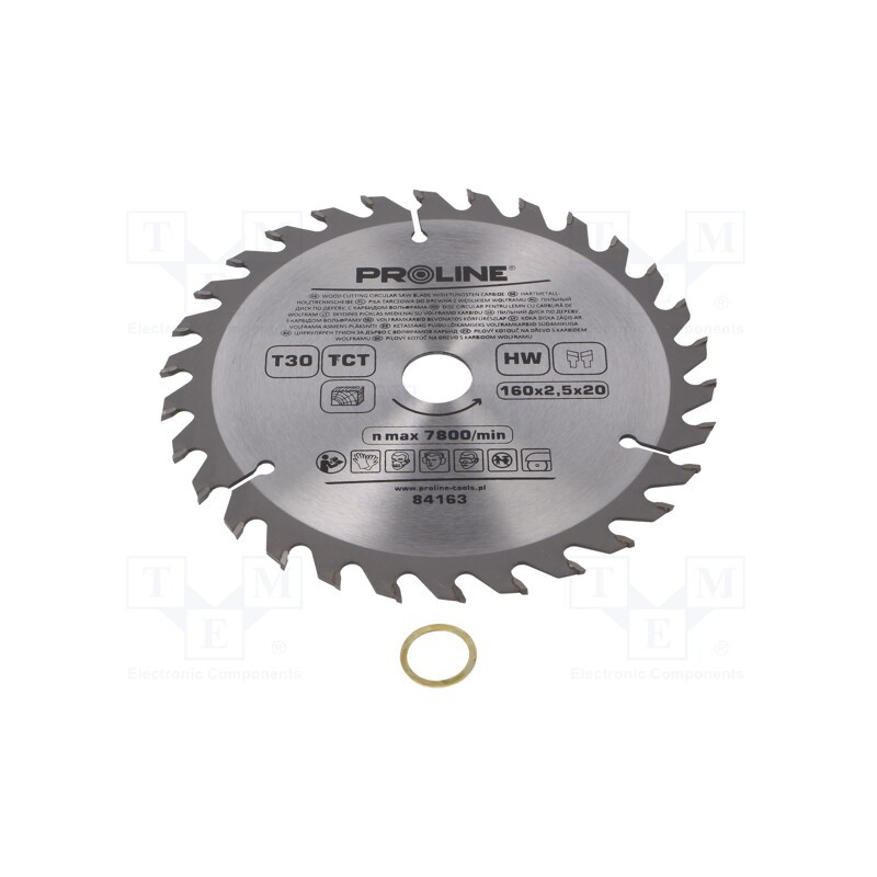 1 pcs x PROLINE - 84163 - Circular saw, Ø: 160mm, Øhole: 20mm, Teeth: 30, cemented carbide