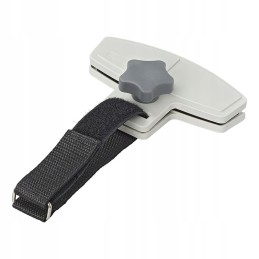 Awning clamps with wind protection strips