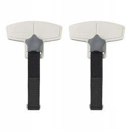 Awning clamps with wind protection strips