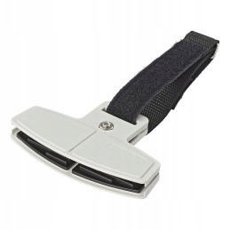 Awning clamps with wind protection strips