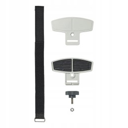Awning clamps with wind protection strips