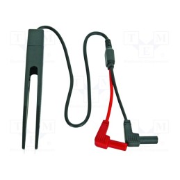 1 pcs x VELLEMAN - TLM12 - Test tweezers, 24V, 1A, insulated, Len: 0.4m, black-red