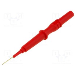 1 pcs x ELECTRO-PJP - 464-IEC-NEEDLE13/0,6-RT - Probe tip, 1A, 600V, red, Socket size: 4mm, Overall len: 92mm