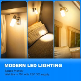 Reading lamp 12v rv boat night lamp camper truck
