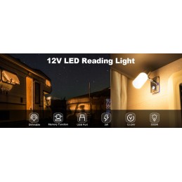 Reading lamp 12v rv boat night lamp camper truck