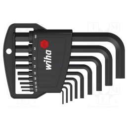 1 set x WIHA - 6379 - Wrenches set, hex key, Chrom-vanadium steel, 9pcs.