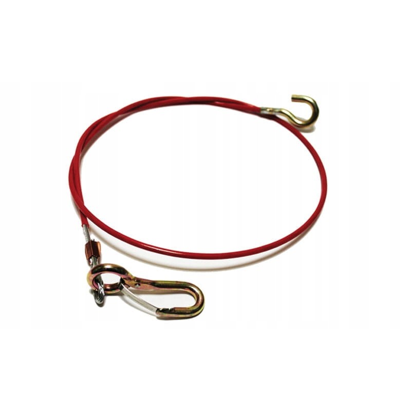 Emergency safety cable for the overrun brake